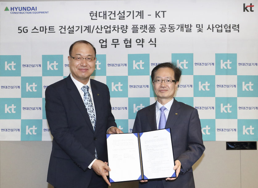 Hyundai Construction Equipment partner with KT to advance smart logistics solutions